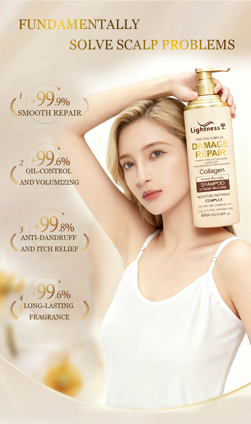 Best Collagen Shampoo for Anti Hair Loss Treatment Smooth Hair Conditioner Support OEM Hair Care Set