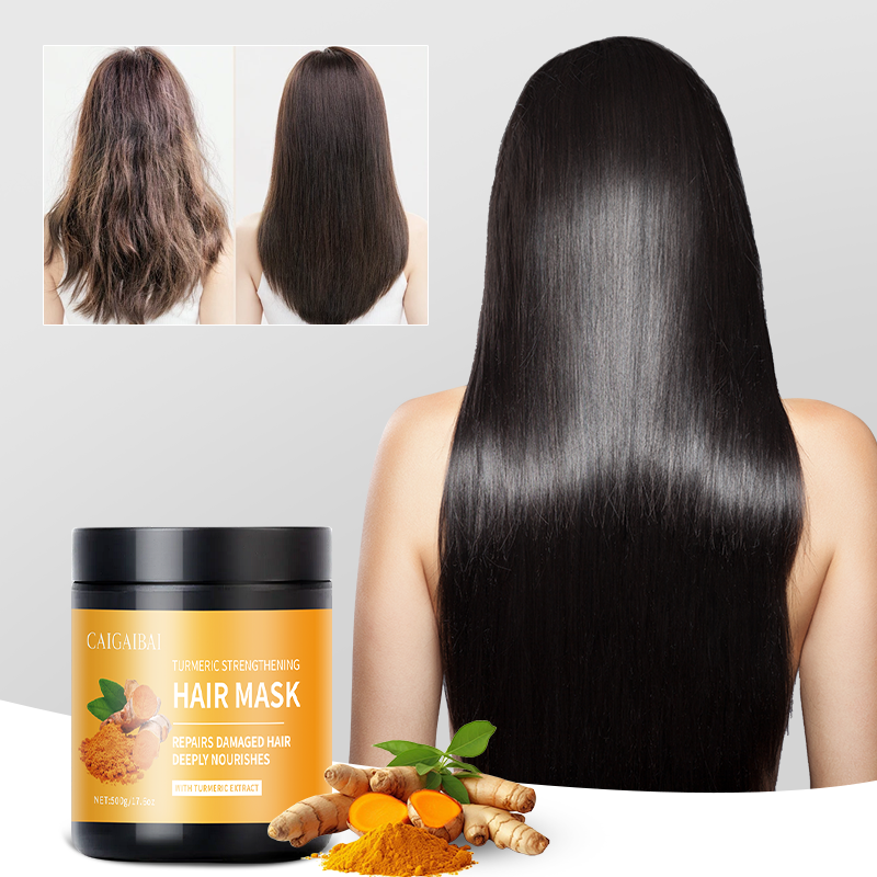 Wholesale Large Size Hair Masque Multiple Nourish Moisturizing Effects Organic Turmeric Ginger Hair Treatment Mask