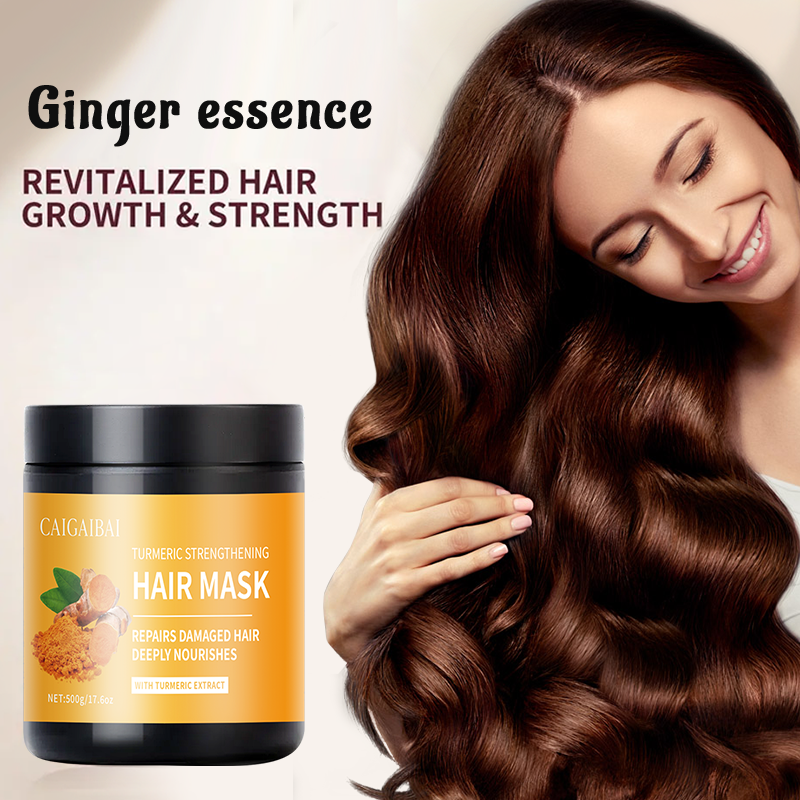 Wholesale Large Size Hair Masque Multiple Nourish Moisturizing Effects Organic Turmeric Ginger Hair Treatment Mask
