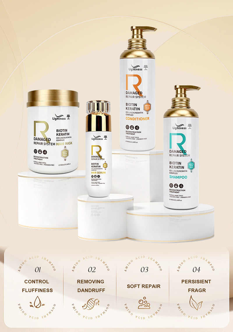 Best Collagen Shampoo for Anti Hair Loss Treatment Smooth Hair Conditioner Support OEM Hair Care Set