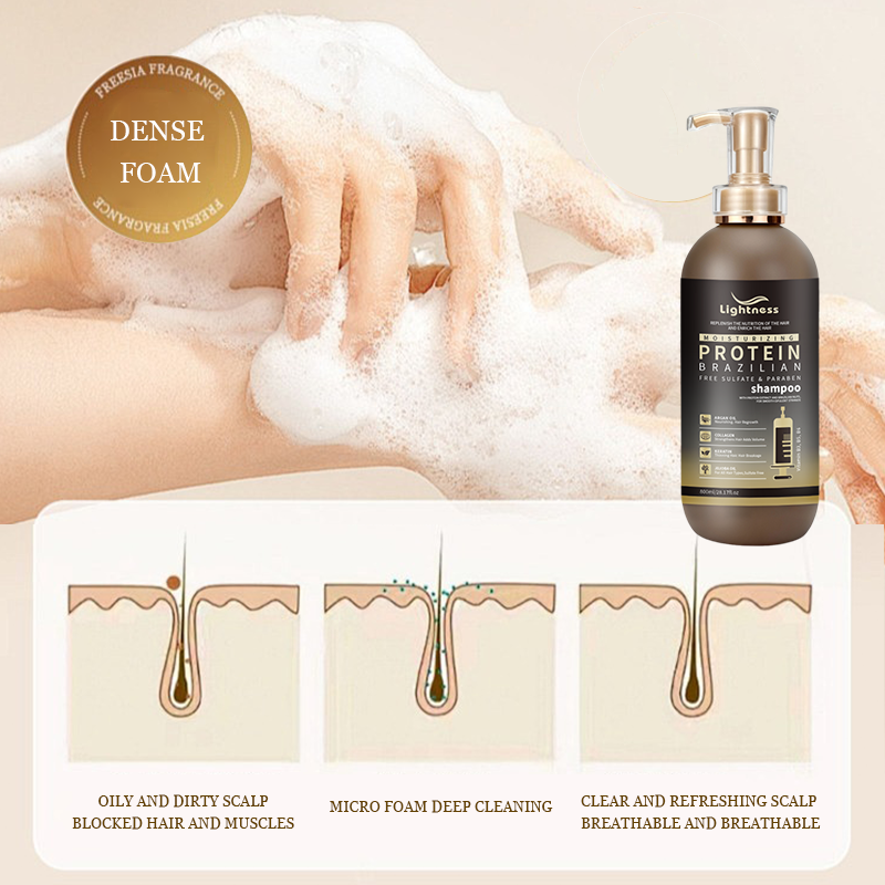 OEM ODM Brazilian Keratin Shampoo and Conditioner Hair Mask Moisturizing Anti Dandruff Shampoo Protein Hair Care Shampoo Set