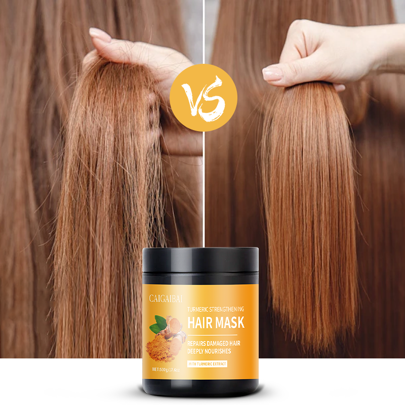 Wholesale Large Size Hair Masque Multiple Nourish Moisturizing Effects Organic Turmeric Ginger Hair Treatment Mask