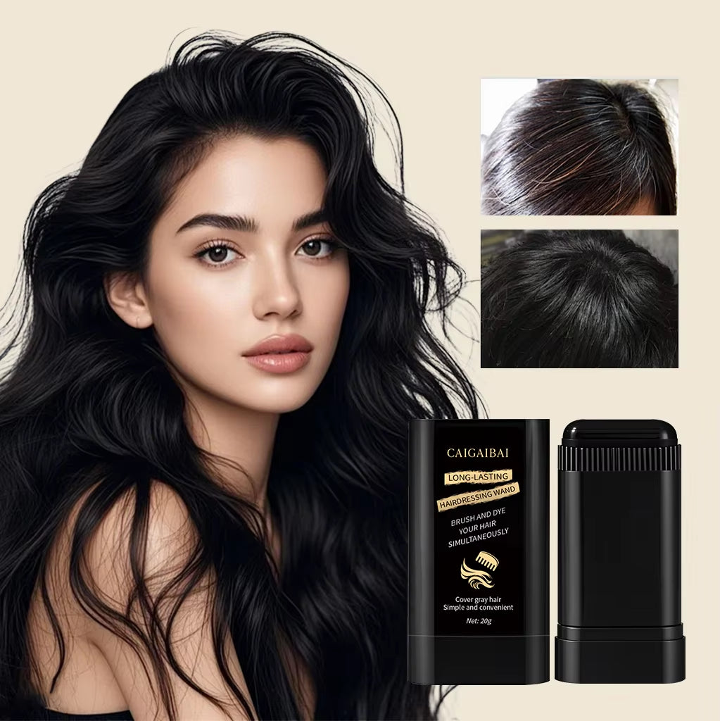 Instant Gray Root Coverage Hair Dye Stick Unisex Dyeing Powder Temporary Color Hair Dye Cream Pen Hair Chalk With Comb