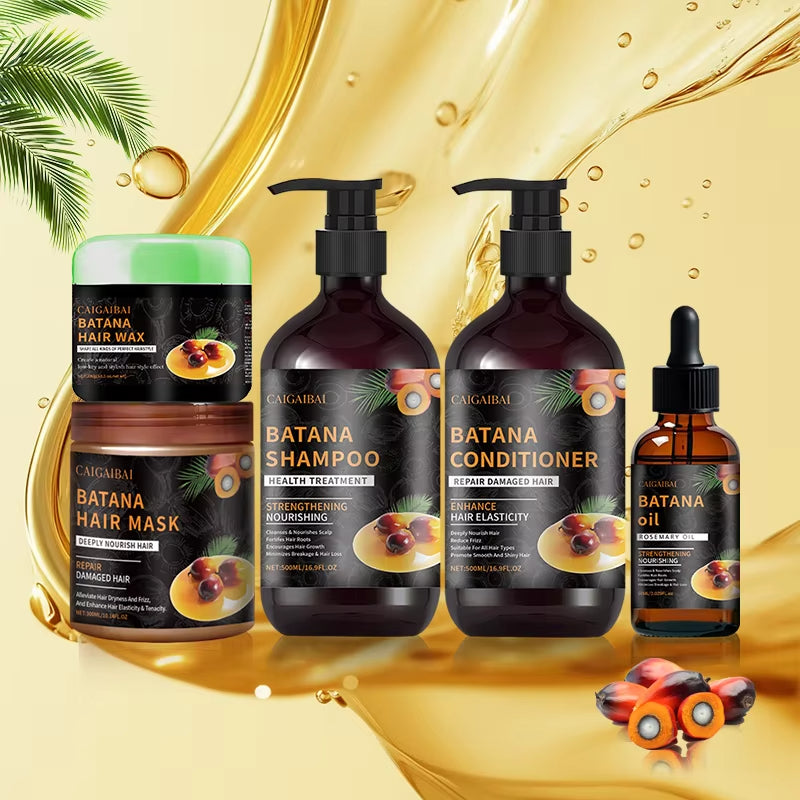 Private Label Batana Oil Shampoo Biotin Sulfate Free Organic Natural Vegan Hair Growth Shampoo and Conditioner Set