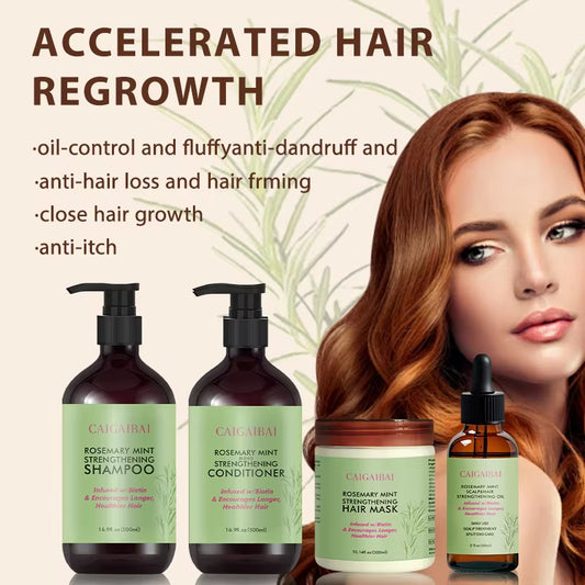 Private Label Natural Organic Rosemary Hair Care Set Repair Hair Organic Shampoo and Conditioner Set