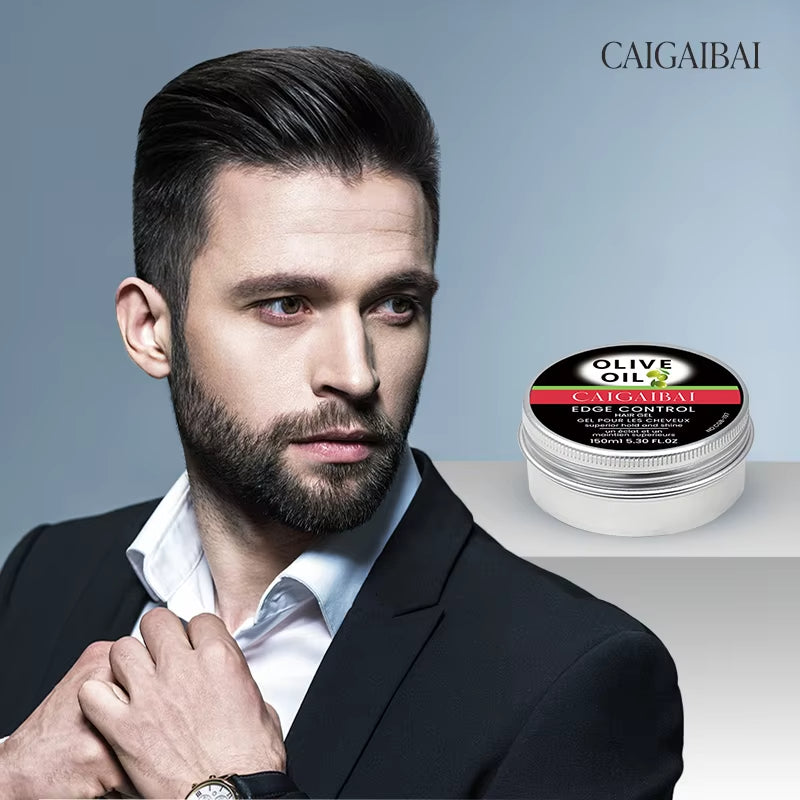 Hold Edge Control 150ml Braid Gel Private Label Instant Control Olive Oil Moisturizing Hair Wax for Curly Hair Women Men