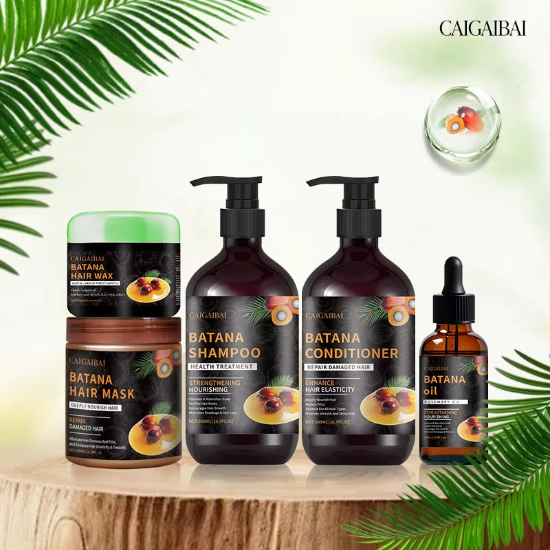 Private Label Batana Oil Shampoo Biotin Sulfate Free Organic Natural Vegan Hair Growth Shampoo and Conditioner Set