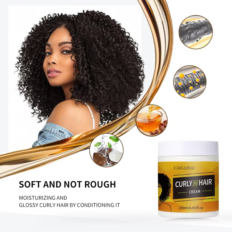Private Label Shea Butter Curls Enhancer Enhancing Cream Hair Moisturizer Products for Define Curly Stretch Curl Defining Cream