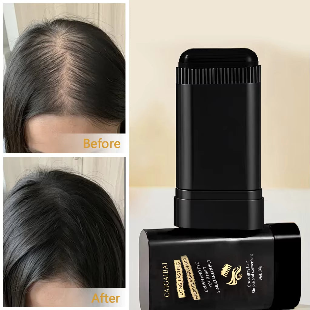 Instant Gray Root Coverage Hair Dye Stick Unisex Dyeing Powder Temporary Color Hair Dye Cream Pen Hair Chalk With Comb