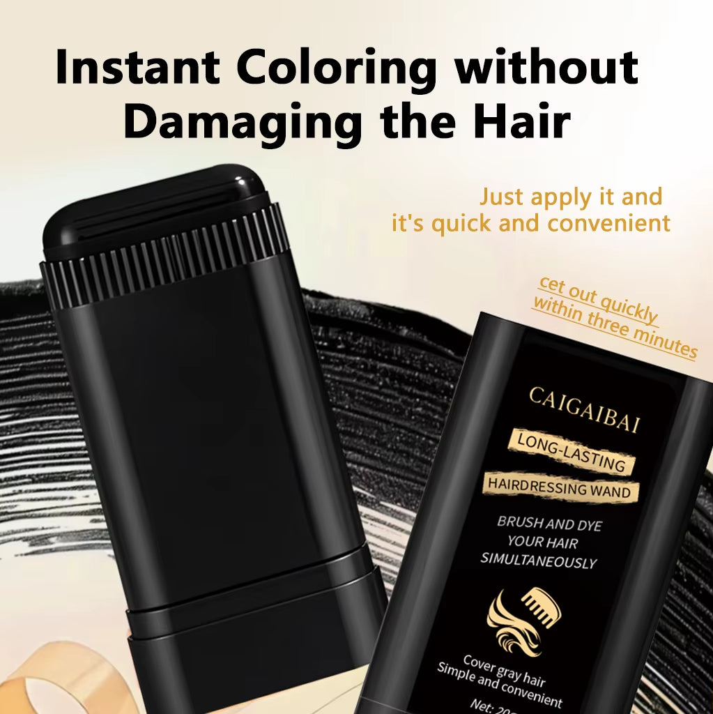 Instant Gray Root Coverage Hair Dye Stick Unisex Dyeing Powder Temporary Color Hair Dye Cream Pen Hair Chalk With Comb