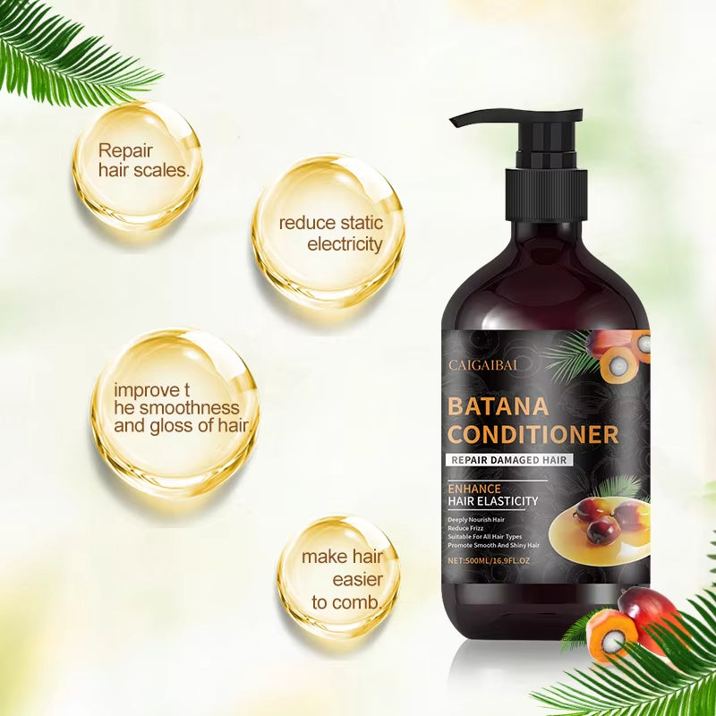 Private Label Batana Oil Shampoo Biotin Sulfate Free Organic Natural Vegan Hair Growth Shampoo and Conditioner Set