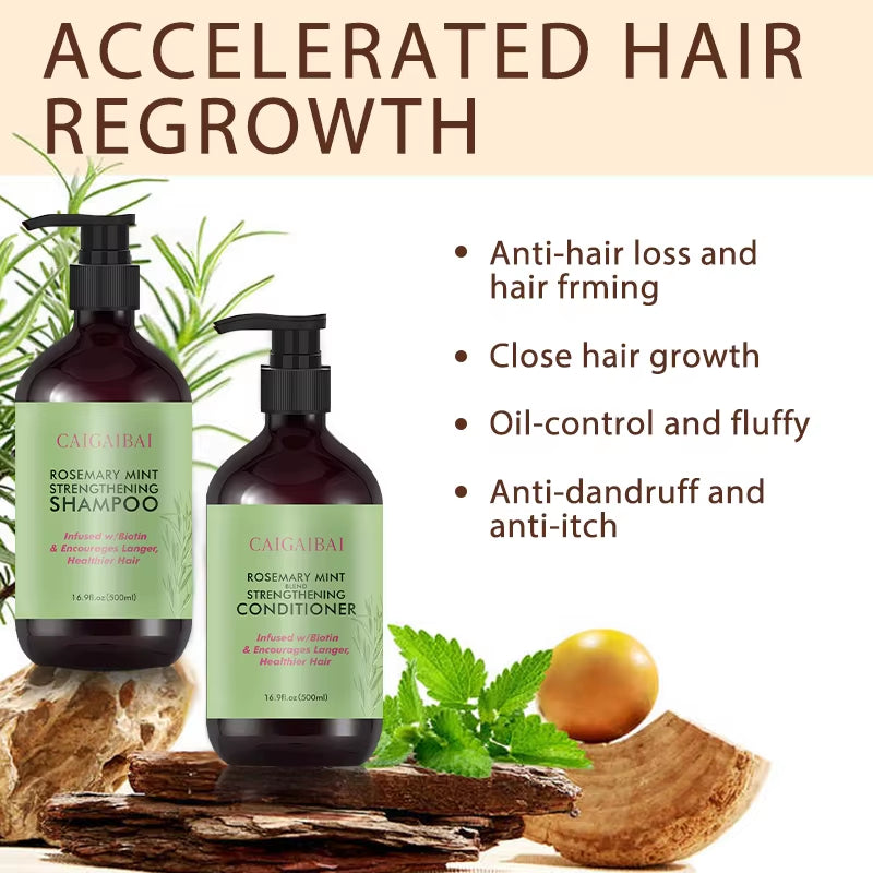 Private Label Natural Organic Rosemary Hair Care Set Repair Hair Organic Shampoo and Conditioner Set