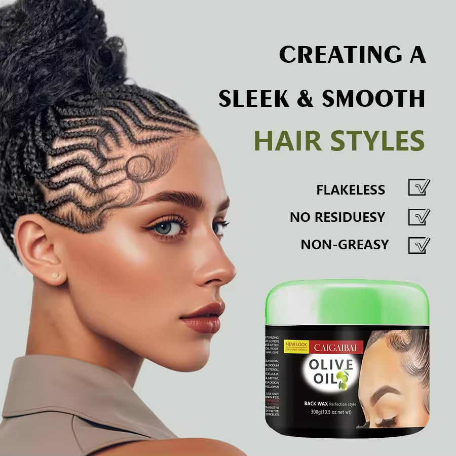 Braiding Gel for Braid Private Label Extra Strong Hold Long Lasting No Flaking Natural Formula Hair Wax with Olive Oil and Aloe
