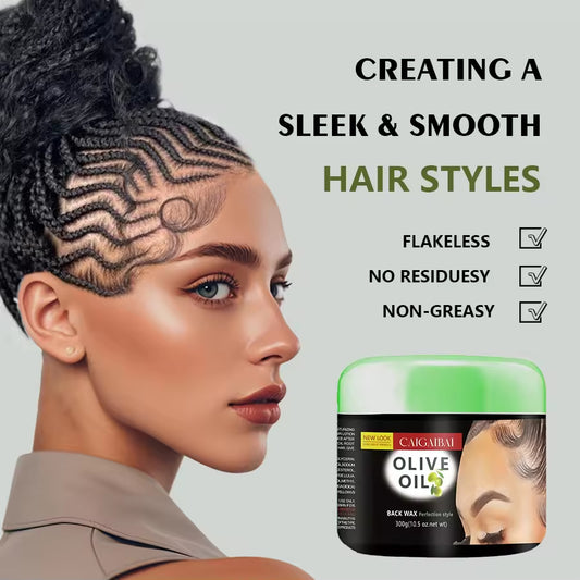 Braiding Gel for Braid Private Label Extra Strong Hold Long Lasting No Flaking Natural Formula Hair Wax with Olive Oil and Aloe