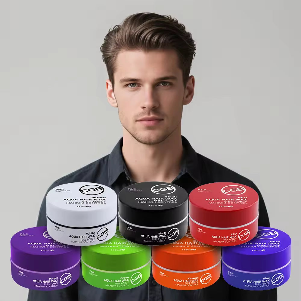 Custom Private Label 150g Strong Styling Long Lasting 7 Colors Hair Wax Spray Moisturize Organic Hair Wax