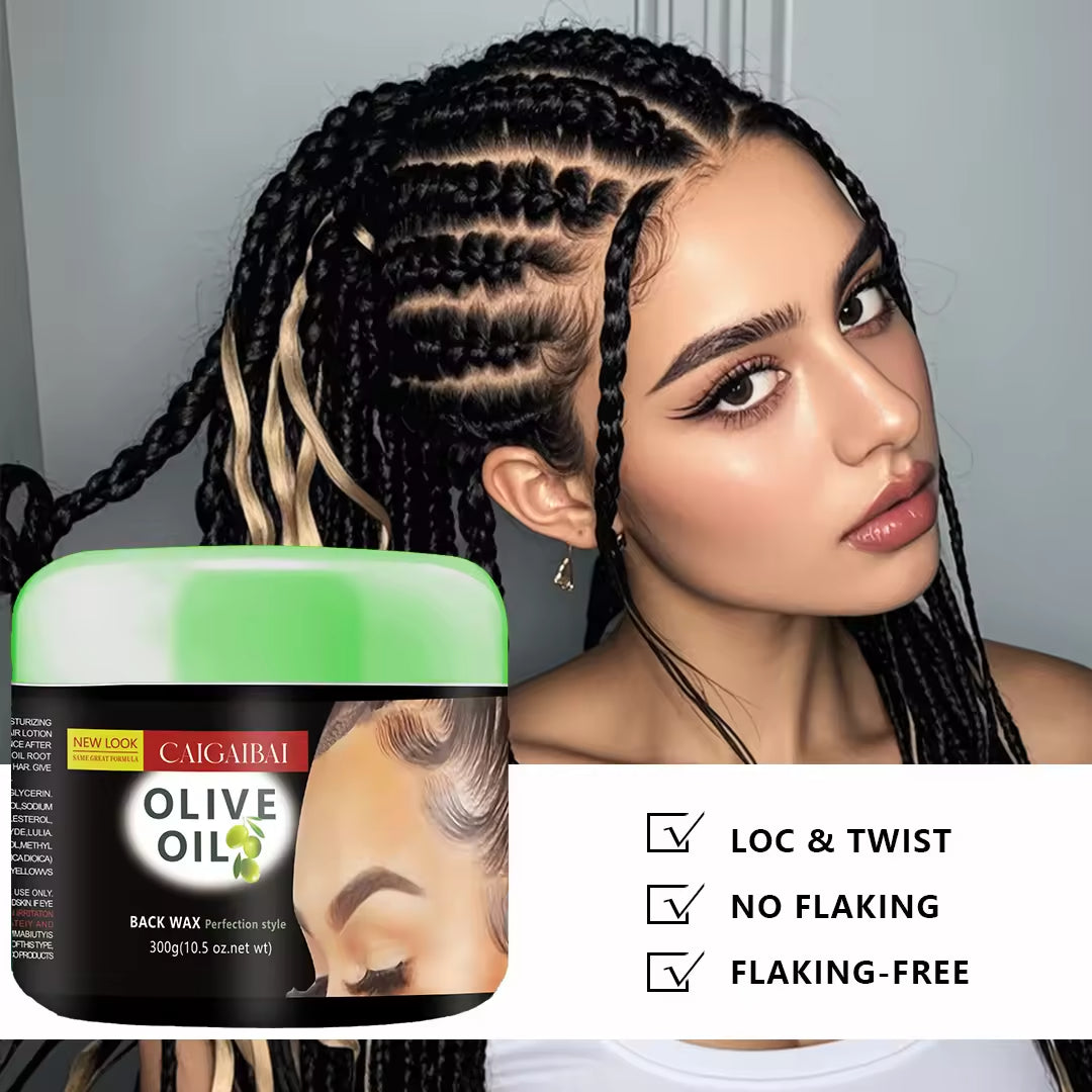 Braiding Gel for Braid Private Label Extra Strong Hold Long Lasting No Flaking Natural Formula Hair Wax with Olive Oil and Aloe