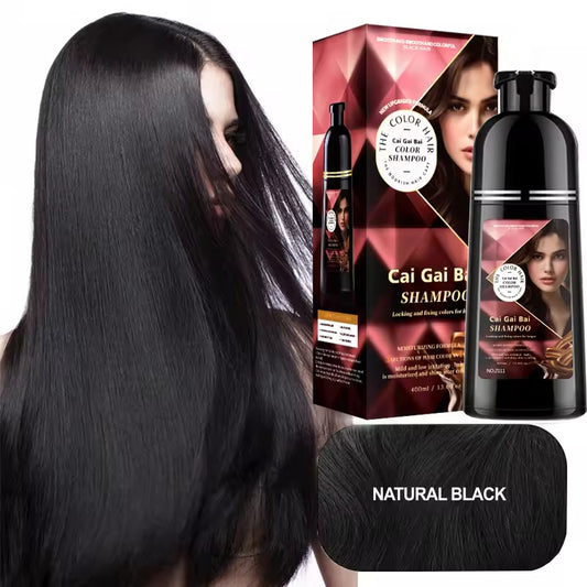 Stock Goods Herbal Hair Color Shampoo Natural Permanent Organic Non Allergic Chinese Private Label Hair Dye
