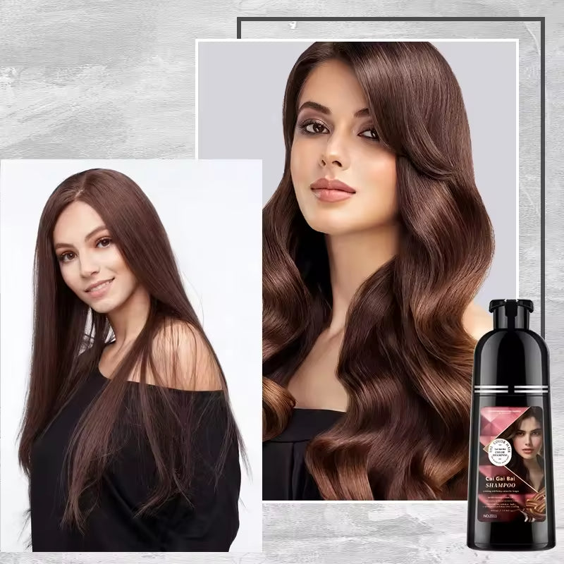 Stock Goods Herbal Hair Color Shampoo Natural Permanent Organic Non Allergic Chinese Private Label Hair Dye