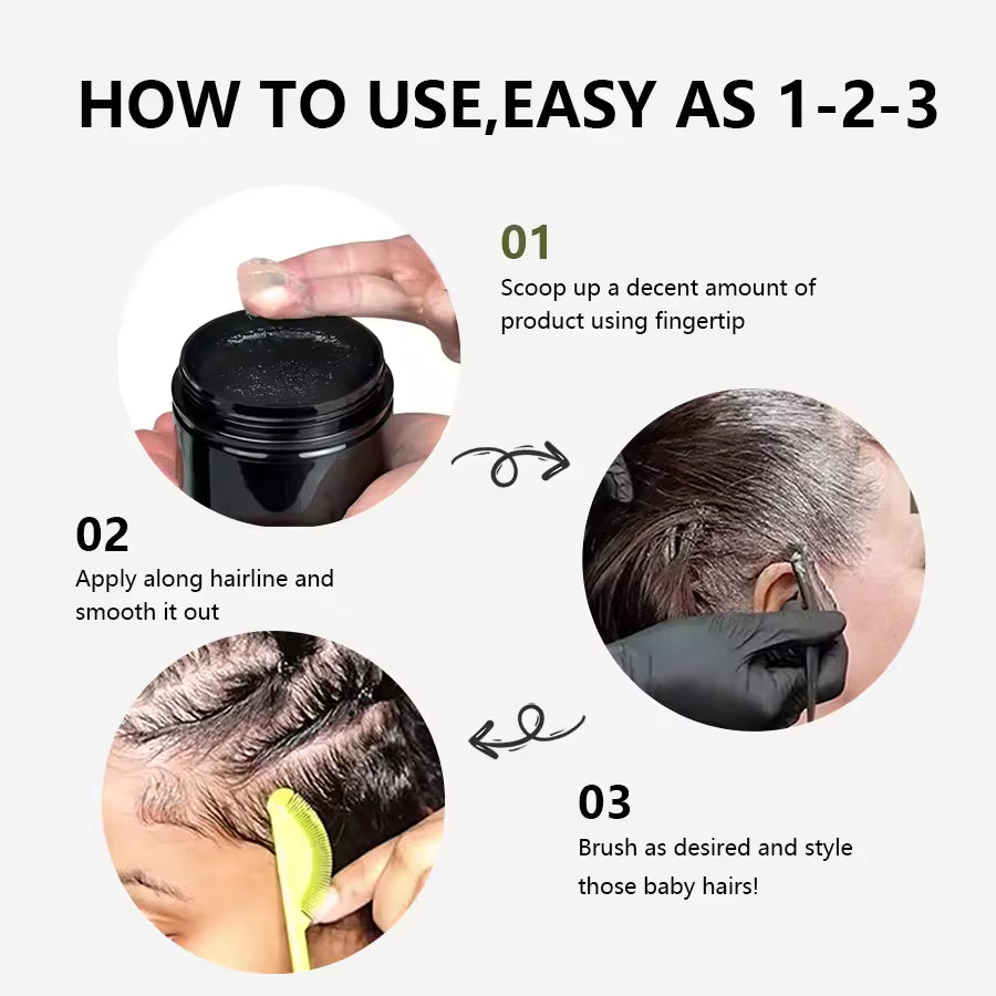 Braiding Gel for Braid Private Label Extra Strong Hold Long Lasting No Flaking Natural Formula Hair Wax with Olive Oil and Aloe