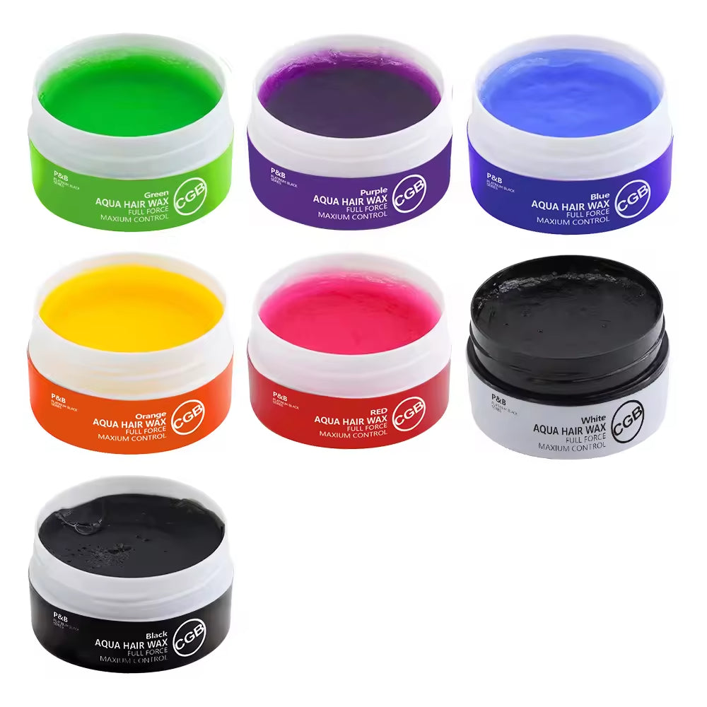 Custom Private Label 150g Strong Styling Long Lasting 7 Colors Hair Wax Spray Moisturize Organic Hair Wax