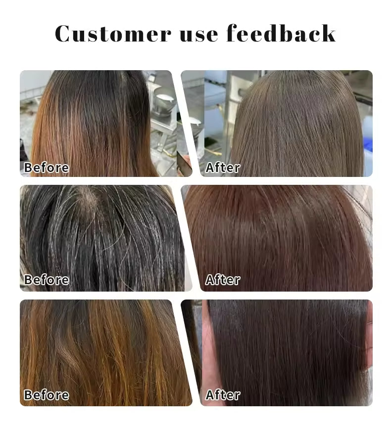 OEM Dyeing Fast Black Dark Brown Hair Home Use Water Foam Hair Color Treatment Hair Dye Shampoo Sachet